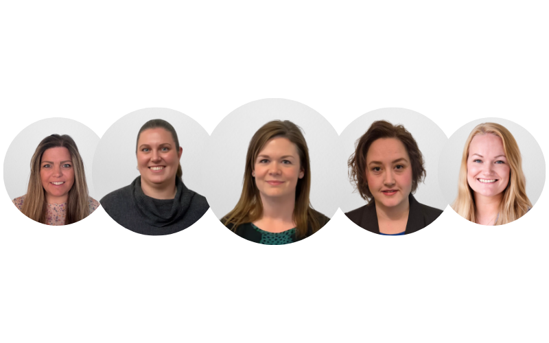 Mød vores lokale audiologer i Region Midtjylland - Sarah, Louise, Mette, Janne og Lotte.