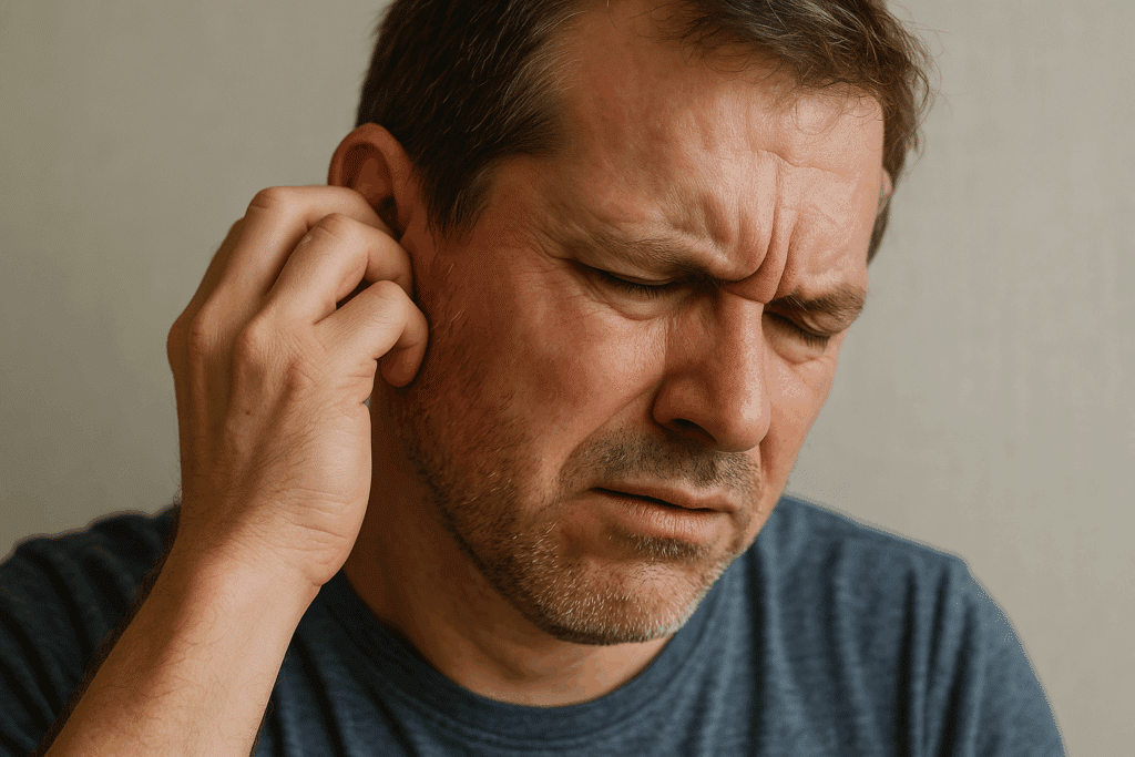 Når kløe i øret ledsages af svimmelhed: hvad kan det betyde - Illustration