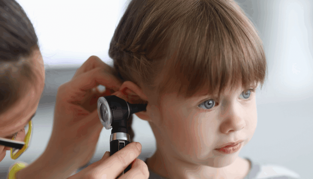 Når væske i øret bliver en daglig udfordring: forstå og håndter mellemørebetændelse - Illustration